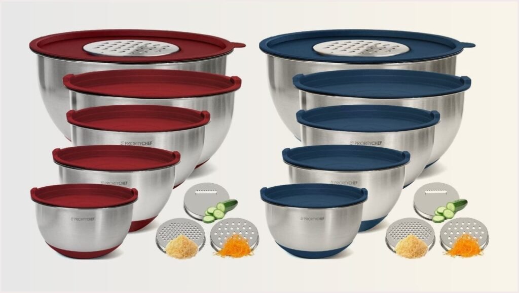 Priority Chef Stainless Steel Mixing Bowls with Lids Set (1)