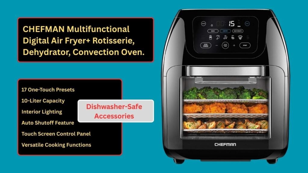 CHEFMAN Multifunctional Digital Air Fryer+ Rotisserie, Dehydrator, Convection Oven CHEFMAN-Multifunctional-Digital